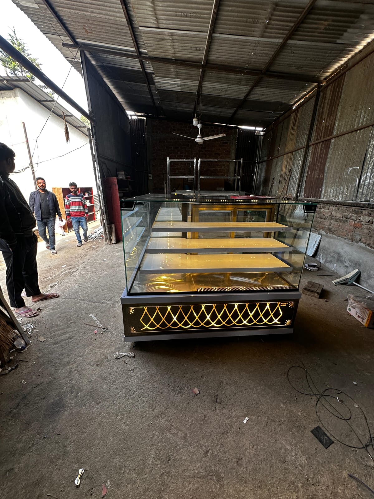 Curved Glass Display Counter